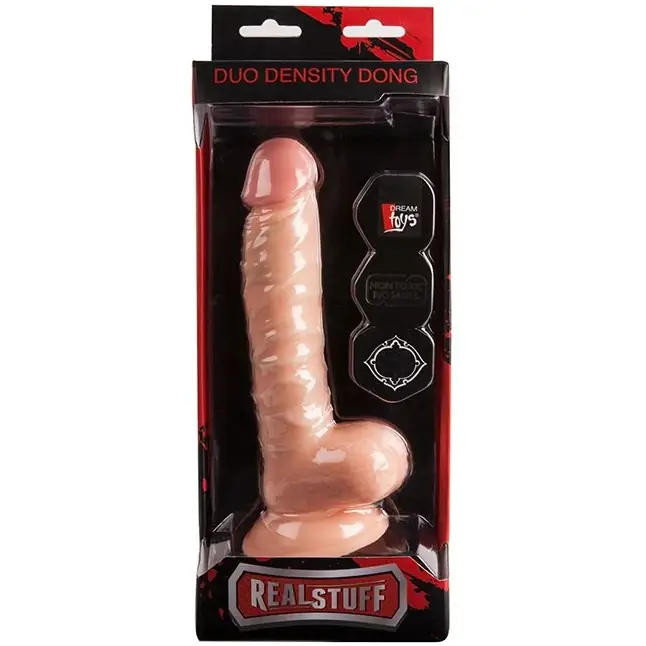 Телесный фаллоимитатор REALSTUFF DUO DENSITY DONG 8INCH - 20,3 см - RealStuff. Фотография 2.