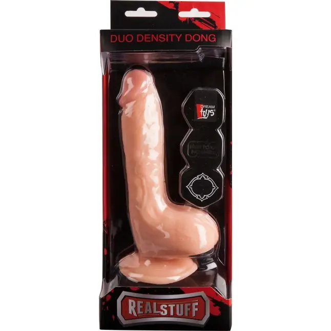 Реалистичный фаллоимитатор REALSTUFF DUO DENSITY DONG 8INCH - 20,5 см - RealStuff. Фотография 2.