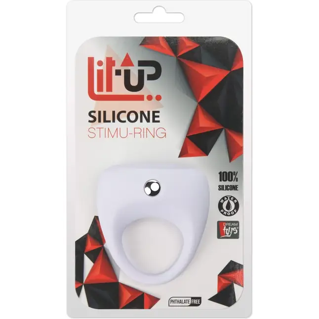 Белое эрекционное кольцо LIT-UP SILICONE STIMU RING 7 - Lit-Up. Фотография 2.