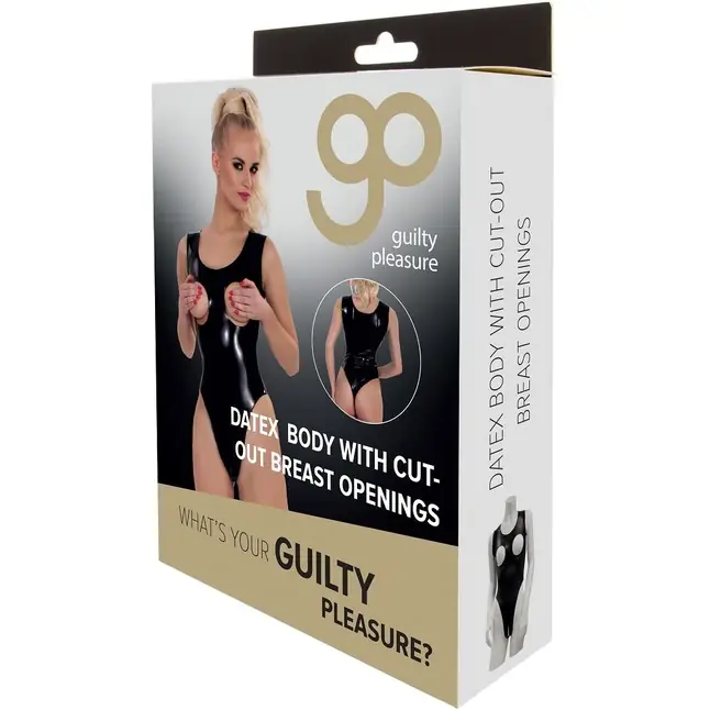Боди из датекса с вырезами для груди Datex Body with Cut-out Breasts - Guilty Pleasure. Фотография 4.