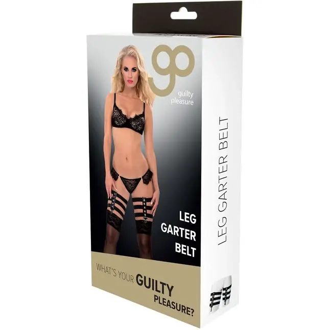 Гартеры для чулок с квадропуклями Leg Garter Belt - Guilty Pleasure. Фотография 2.