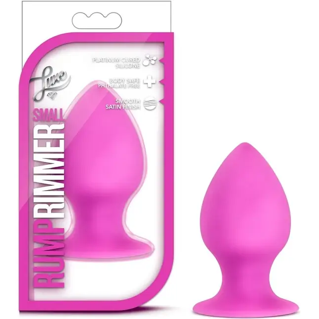 Розовая анальная пробка Luxe Rump Rimmer Small - 7,6 см - Luxe. Фотография 3.