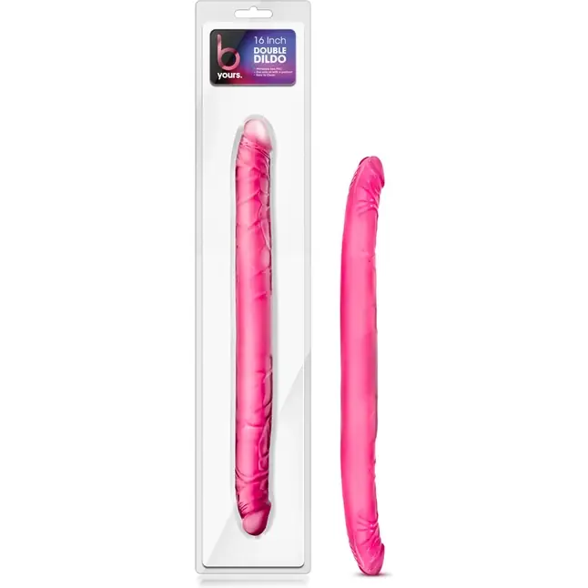 Розовый двусторонний фаллоимитатор B Yours 16 Double Dildo - 40,6 см - B Yours. Фотография 4.