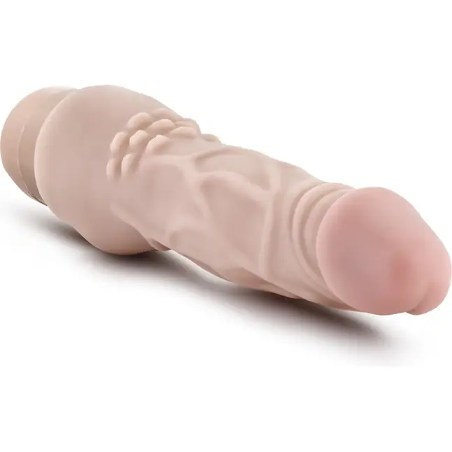 Телесный вибратор-реалистик с шипиками в основании Mr. Skin Cock Vibe 4 - 20,3 см - Dr. Skin. Фотография 3.