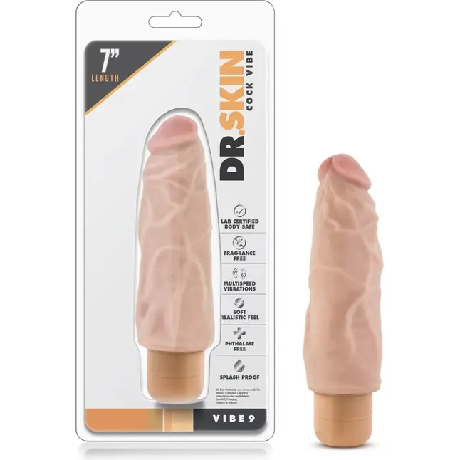 Рельефный вибратор-реалистик Dr. Skin Cock Vibe 9 - 17,8 см - Dr. Skin. Фотография 6.