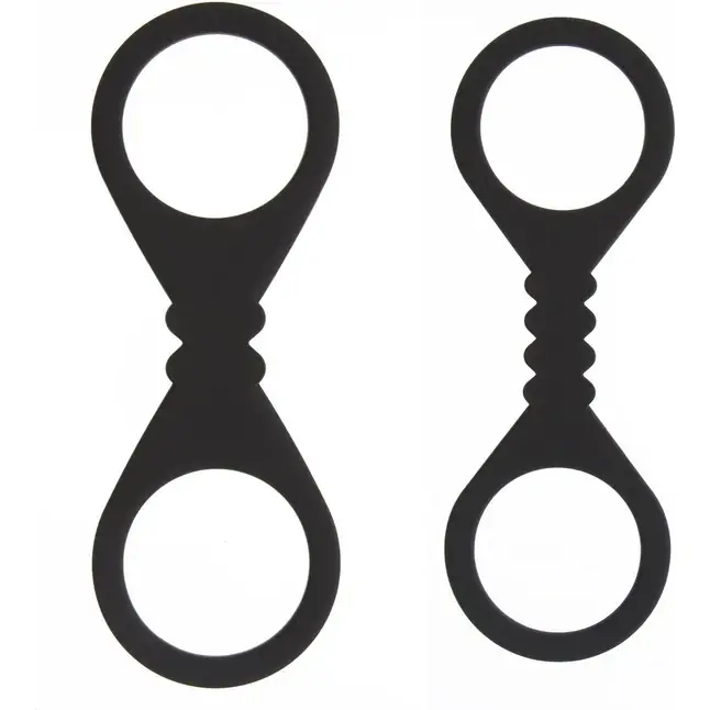 Комплект из наручников и оков из силикона Silicone Wrist and Ankle Cuffs - Guilty Pleasure