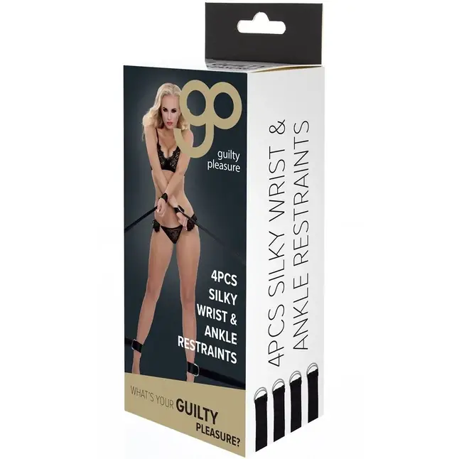 Комплект из 4 ремней с петлями для связывания 4pcs Silky Wrist Ankle Restraints - Guilty Pleasure. Фотография 2.