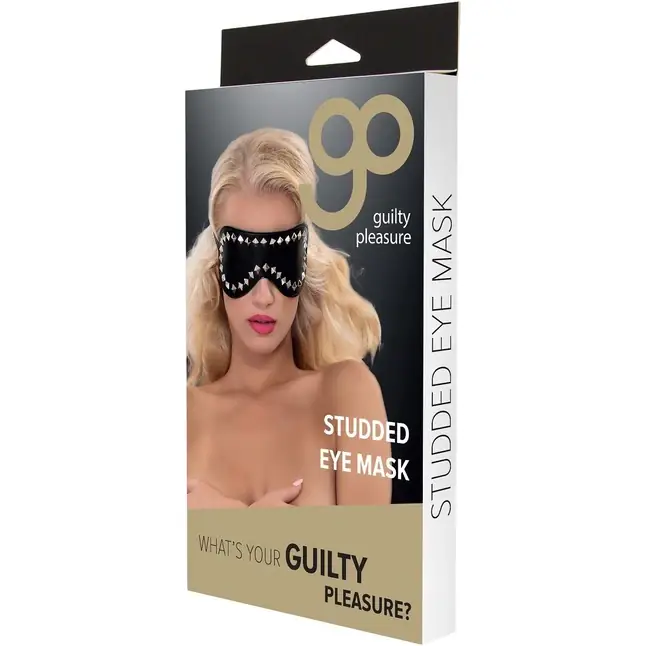 Маска из полиуретана Studded Eye Mask с квадропуклями - Guilty Pleasure. Фотография 3.