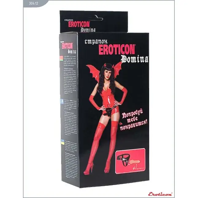 Страпон Domina с телесной насадкой - 18 см. Фотография 4.