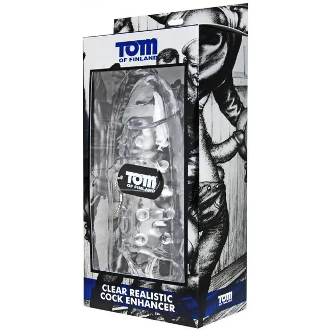Насадка на член с кольцом для мошонки Tom of Finland Clear Realistic Cock Enhancer - 24 см - Tom of Finland. Фотография 2.