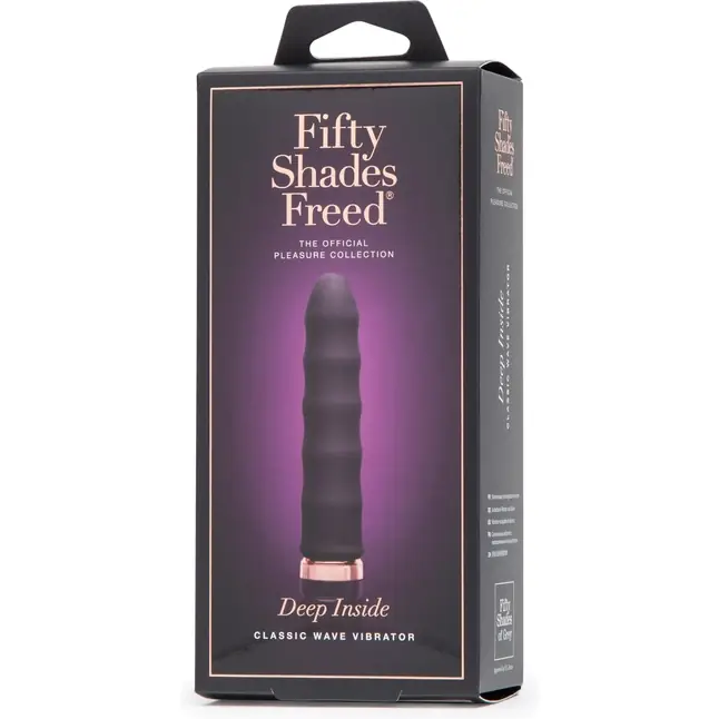Фиолетовый вибратор с волнообразным стволом Deep Inside Rechargeable Classic Wave Vibrator - 16,5 см - Fifty Shades Freed. Фотография 8.