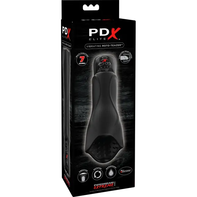 Черный вибромастурбатор-ротатор Vibrating Roto-Teazer - PDX Elite. Фотография 5.