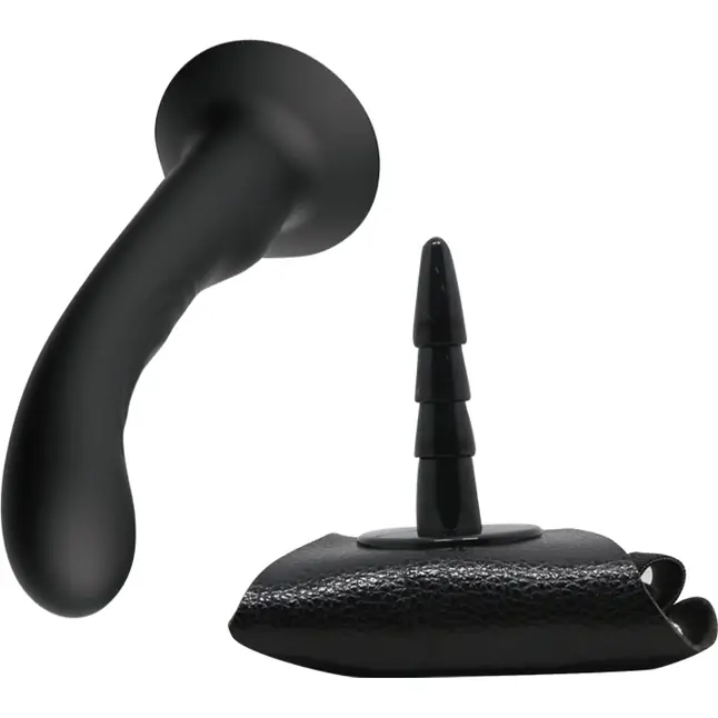 Страпон с изогнутой головкой Ultra Harness Curvy Dildo - 15,8 см. Фотография 3.