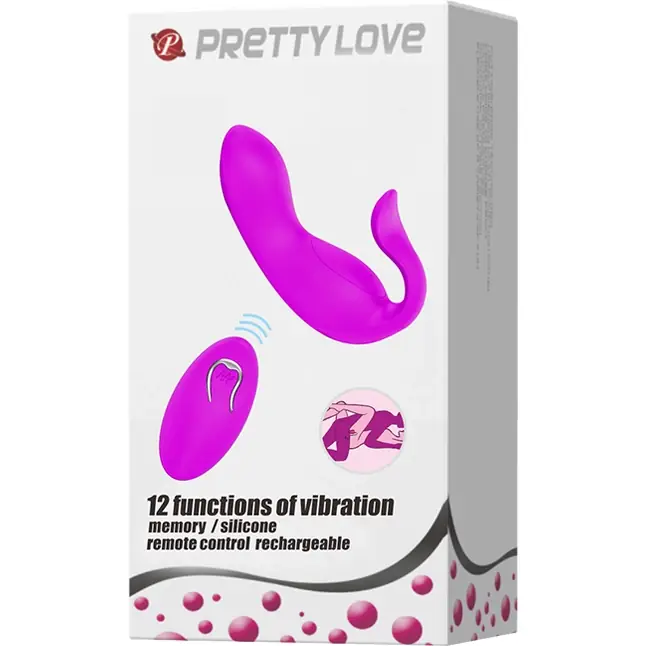 Вибромассажёр для пар с пультом ДУ - Pretty Love. Фотография 7.