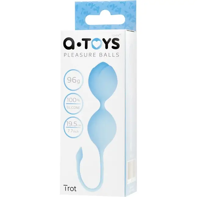Голубые вагинальные шарики Toyfa A-toys. Фотография 5.