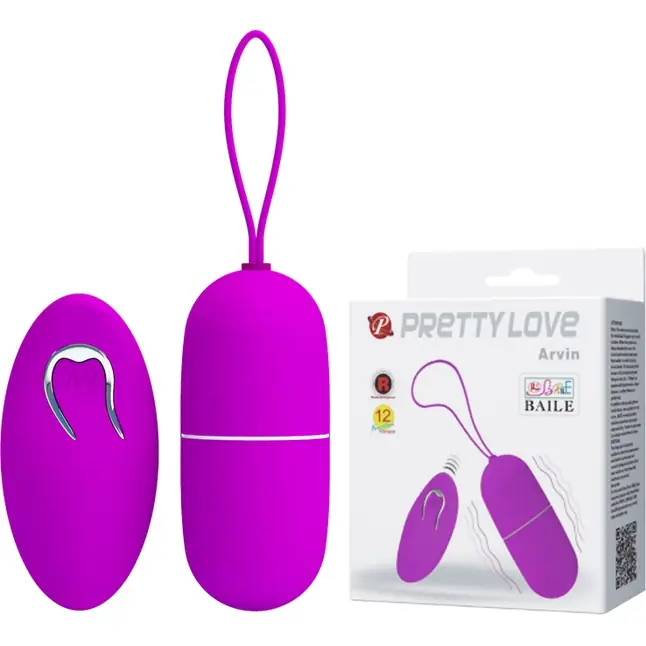 Виброяйцо Arvin с дистанционным пультом и 12 видами вибрации - Pretty Love. Фотография 8.