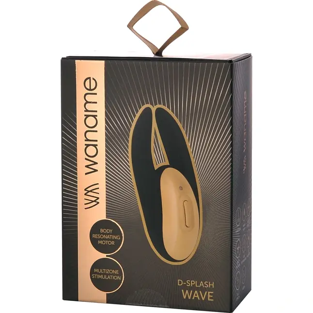 Чёрно-золотой клиторальный вибромассажер WANAME Wave - WANAME D-SPLASH. Фотография 5.