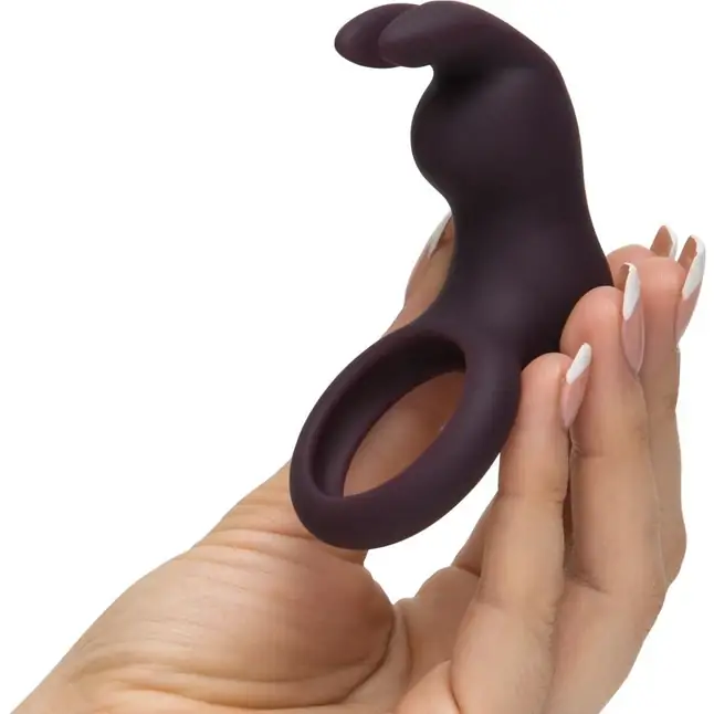 Фиолетовое эрекционное виброкольцо Lost in Each Other Rechargeable Rabbit Love Ring - Fifty Shades Freed. Фотография 3.