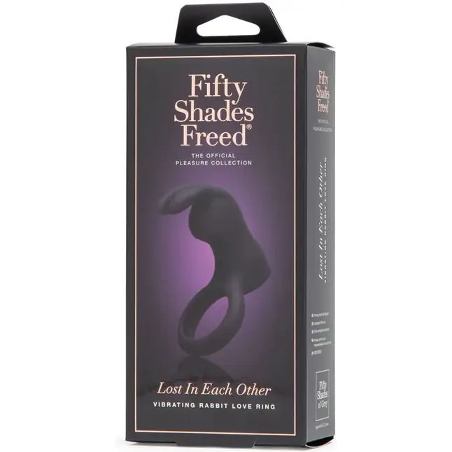 Фиолетовое эрекционное виброкольцо Lost in Each Other Rechargeable Rabbit Love Ring - Fifty Shades Freed. Фотография 7.
