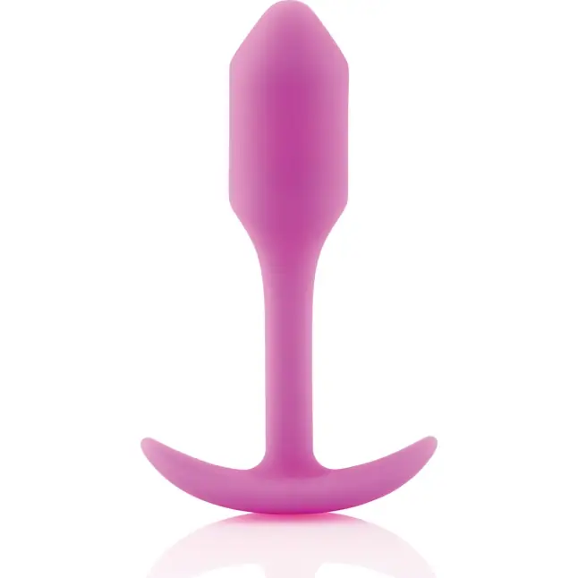 Розовая пробка для ношения B-vibe Snug Plug 1 - 9,4 см. Фотография 2.