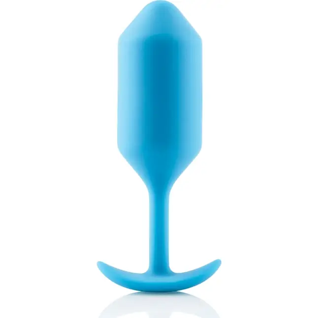 Голубая пробка для ношения B-vibe Snug Plug 3 - 12,7 см. Фотография 2.