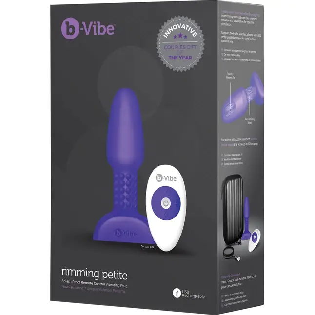 Фиолетовая анальная пробка с римминг-эффектом RIMMING PETITE - 12,4 см. Фотография 7.
