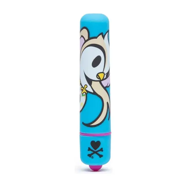 Голубая вибропуля с птичкой MINI BULLET VIBRATOR BLUE SPRINKLES