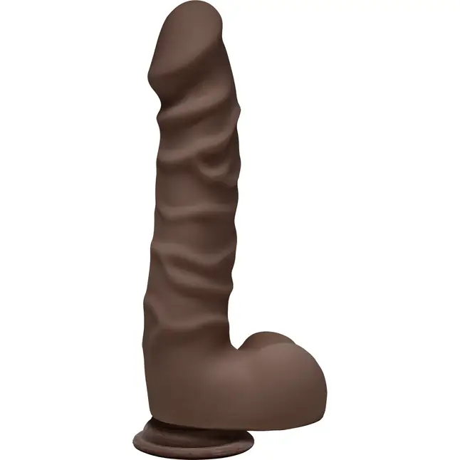 Коричневый фаллоимитатор на присоске The D Ragin D 7.5 Chocolate - 19,05 см - The D