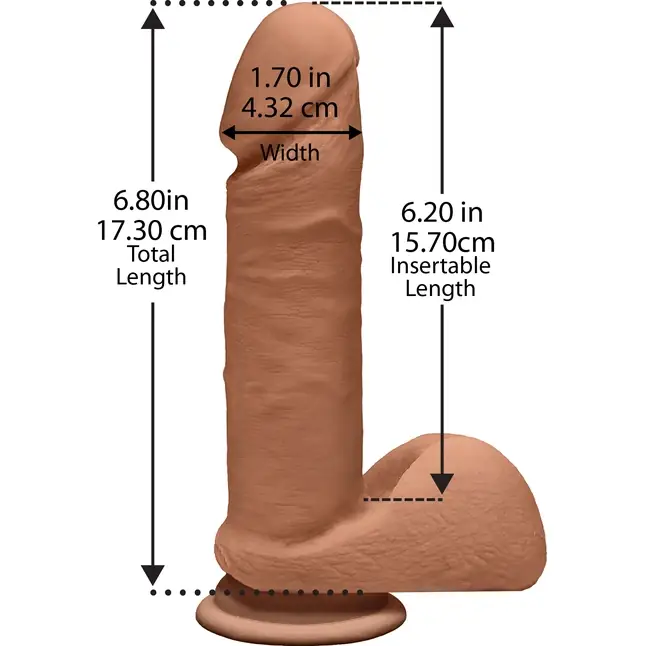 Фаллоимитатор-мулат The D Perfect D 7 Caramel - 17,8 см - The D. Фотография 2.