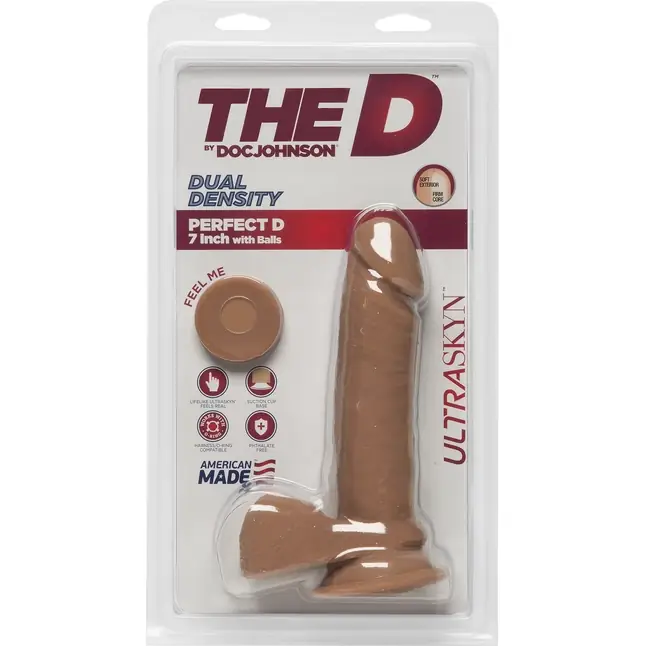 Фаллоимитатор-мулат The D Perfect D 7 Caramel - 17,8 см - The D. Фотография 4.