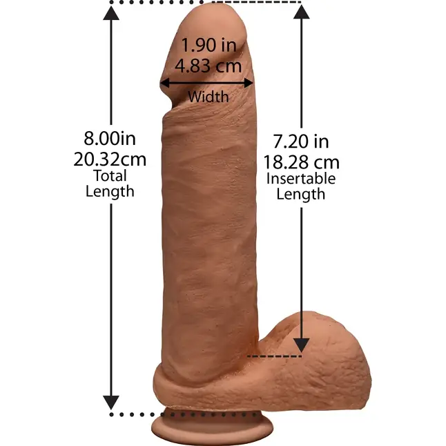 Фаллоимитатор-мулат The D Perfect D 8 Caramel - 20,3 см - The D. Фотография 2.