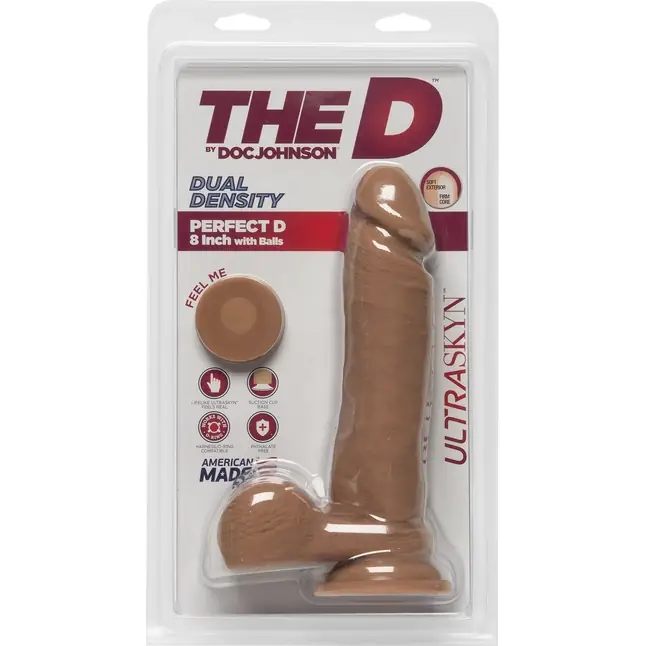 Фаллоимитатор-мулат The D Perfect D 8 Caramel - 20,3 см - The D. Фотография 3.