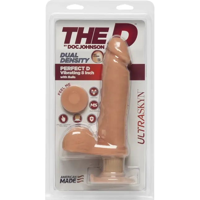 Телесный вибратор-реалистик The D Perfect D Vibrating 8 - 23 см - The D. Фотография 2.