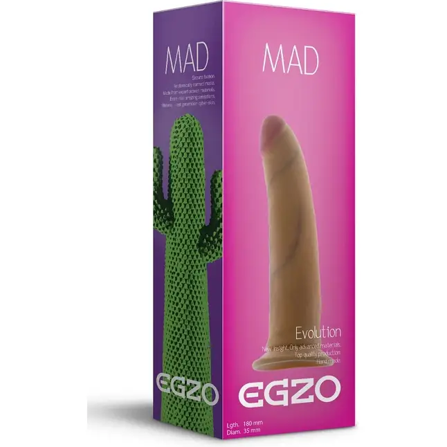 Телесный фаллоимитатор без мошонки Mad Cactus - 18 см