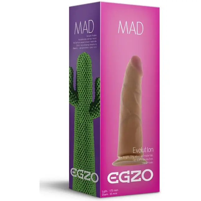 Телесный фаллоимитатор без мошонки Mad Cactus - 17,5 см