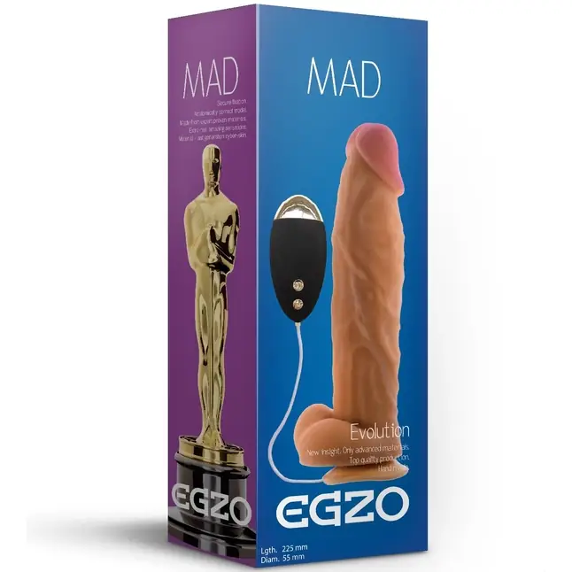Реалистичный вибратор на присоске Mad Oscar - 22,5 см