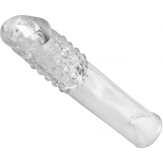 Удлиняющая насадкаThick Stick Clear Textured Penis Extender - 17,8 см - Frisky