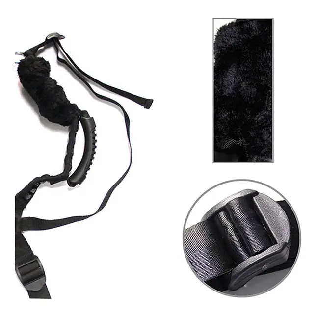 Чёрный бондажный комплект Romfun Sex Harness Bondage на сбруе. Фотография 3.