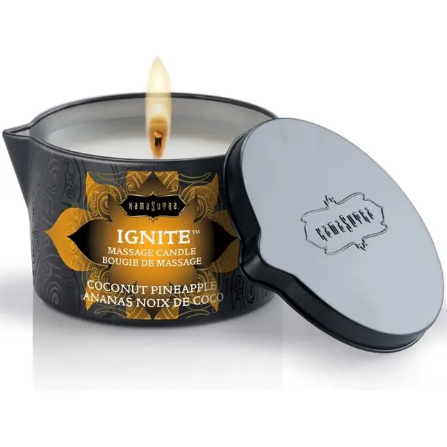 Массажная свеча Ignite Coconut Pineapple с ароматом ананаса и кокоса - 170 гр