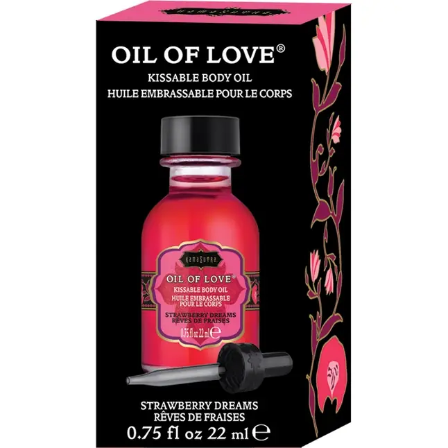 Масло для ласк с ароматом клубники Oil of Love Strawberry Dreams - 22 мл. Фотография 2.