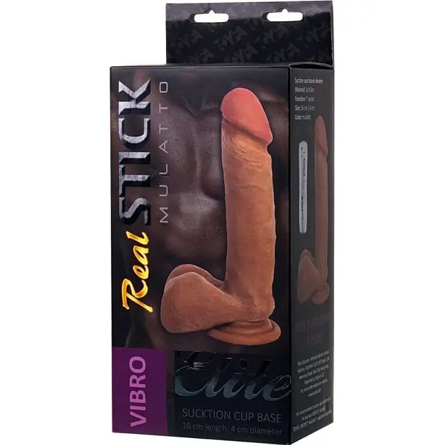 Вибратор-реалистик мулат TOYFA RealStick Elite Mulatto - 21 см - RealStick Elite Mulatto. Фотография 15.