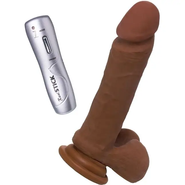 Вибратор-реалистик мулат TOYFA RealStick Elite Mulatto - 21 см - RealStick Elite Mulatto