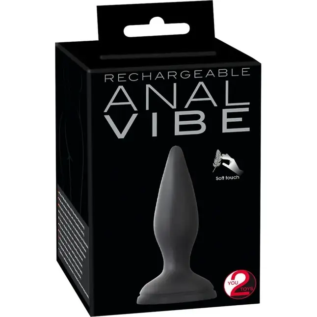Чёрная вибропробка Vibro-Butt Plug with a Suction Cup - 13,6 см - You2Toys. Фотография 3.