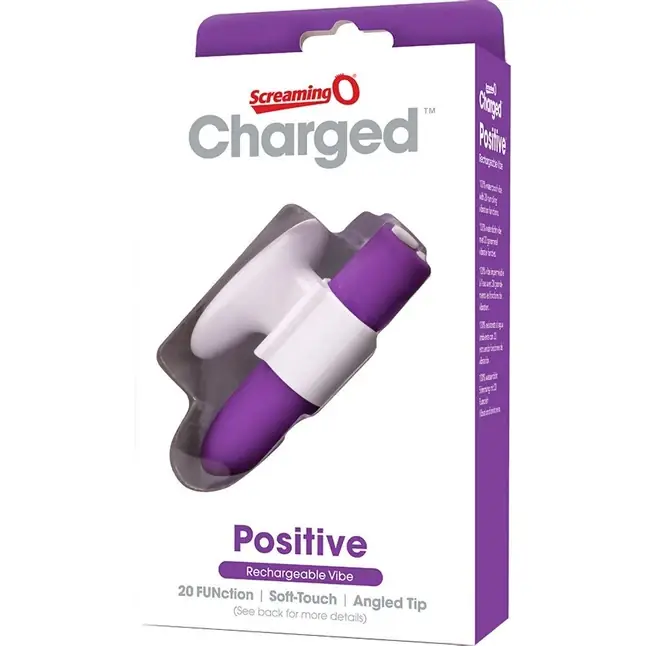 Фиолетовый мини-вибратор CHARGED POSITIVE VIBE - 2017 Spring Collection. Фотография 3.