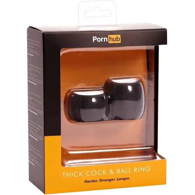 Широкое эрекционное кольцо с подхватом мошонки Thick Cock Ball Ring. Фотография 4.