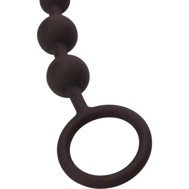 Чёрная анальная цепочка Anal Beads - 20,5 см. Фотография 2.