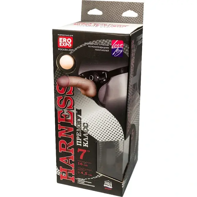 Кожаный пояс харнесс WOMAN LONG премиум класса с 3 насадками - HARNESS PREMIUM S-класс. Фотография 8.