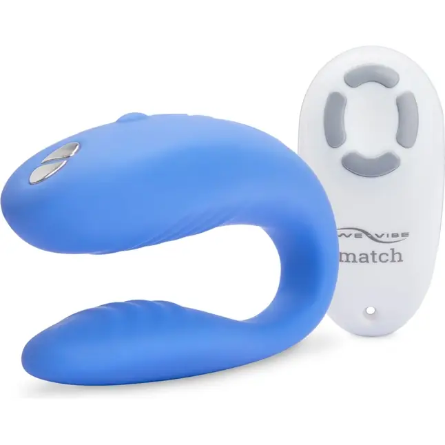 Голубой вибромассажер для пар We-Vibe Match