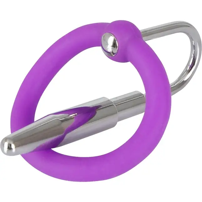 Уретральный плаг с силиконовым кольцом под головку Penis Plug - You2Toys. Фотография 4.