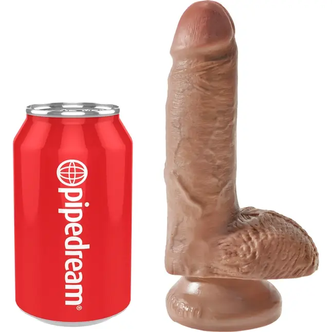 Фаллоимитатор-мулат с мошонкой 7 Cock with Balls - 19,4 см - King Cock. Фотография 4.
